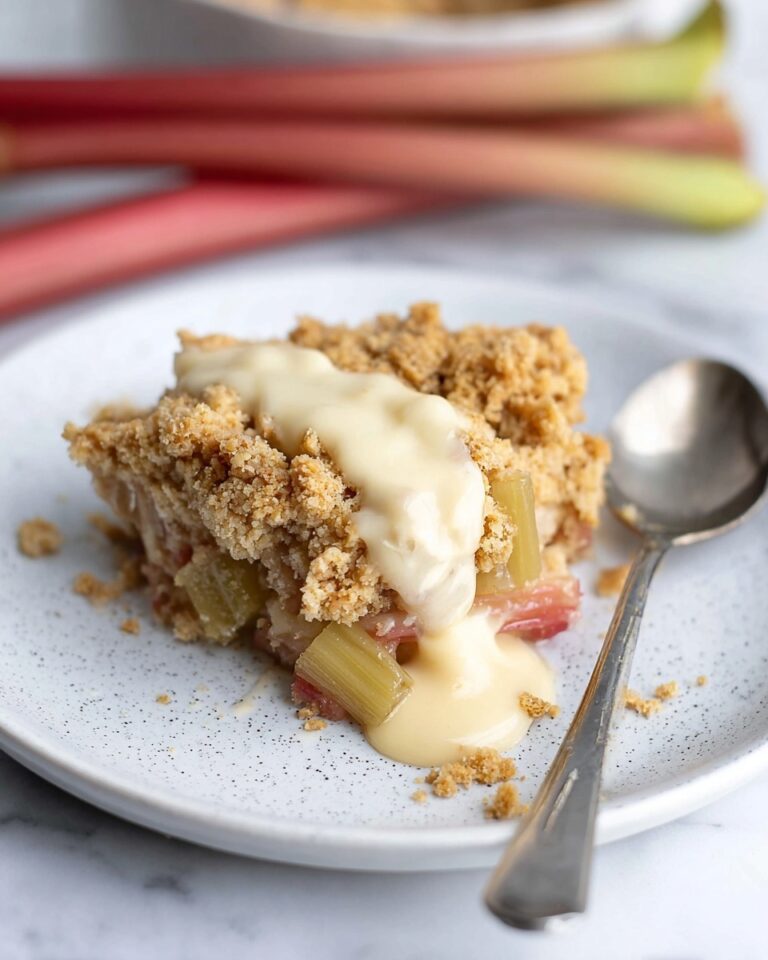 Rhubarb Crumble with Orange Juice Recipe
