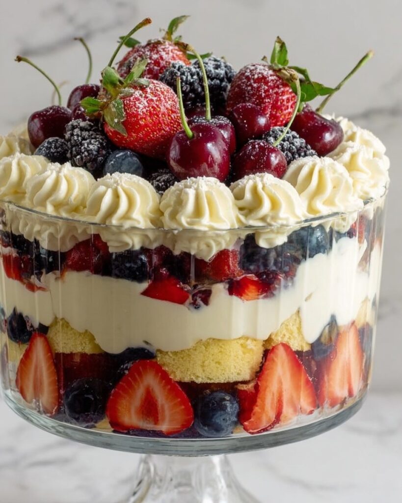 White Chocolate Cheesecake Trifle with Summer Fruits Recipe