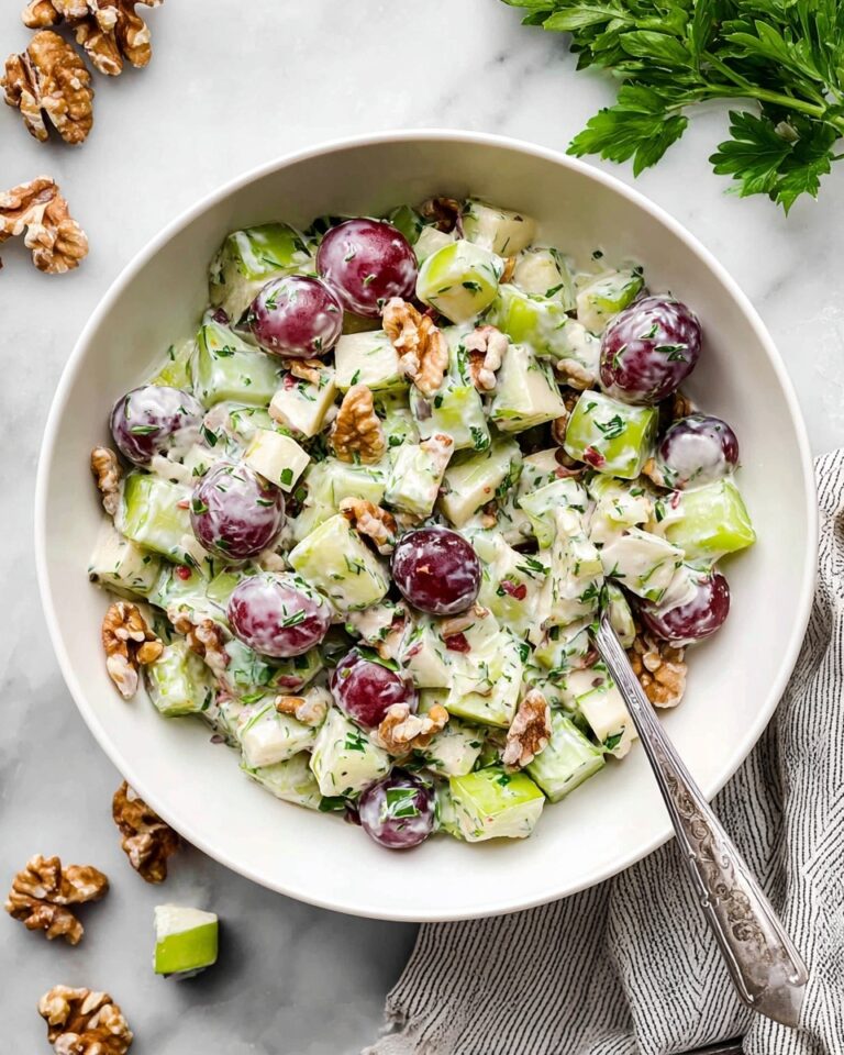 Creamy Waldorf Salad with Apples and Walnuts Recipe