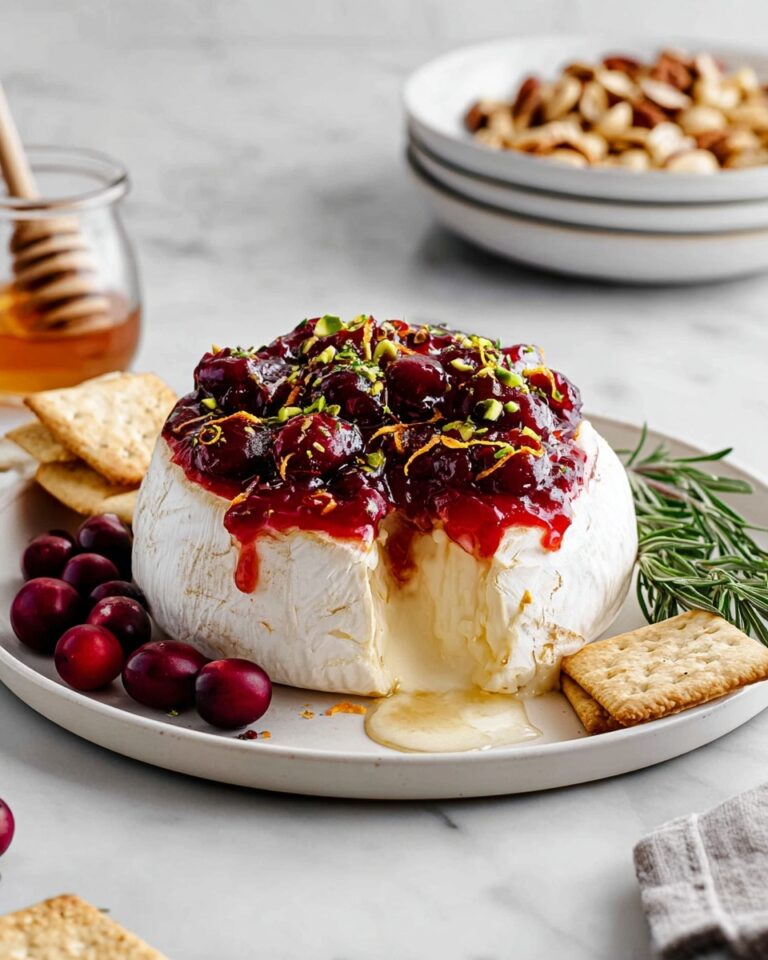 Baked Brie with Cranberry Sauce Recipe