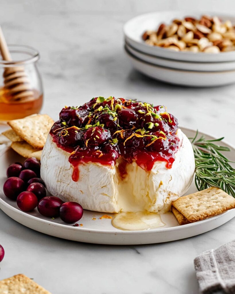 Baked Brie with Cranberry Sauce Recipe