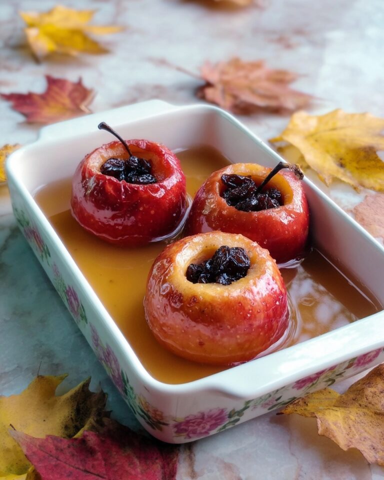 Microwave Baked Apples with Cinnamon and Raisins Recipe