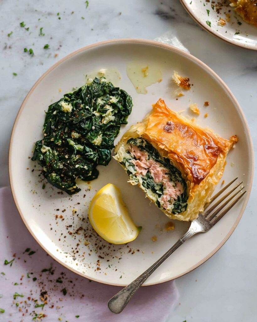 Salmon en Croûte with Spinach and Puff Pastry Recipe