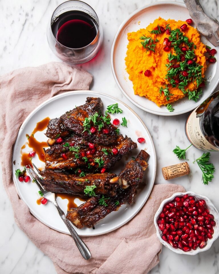 Pomegranate Balsamic Glazed Ribs Recipe