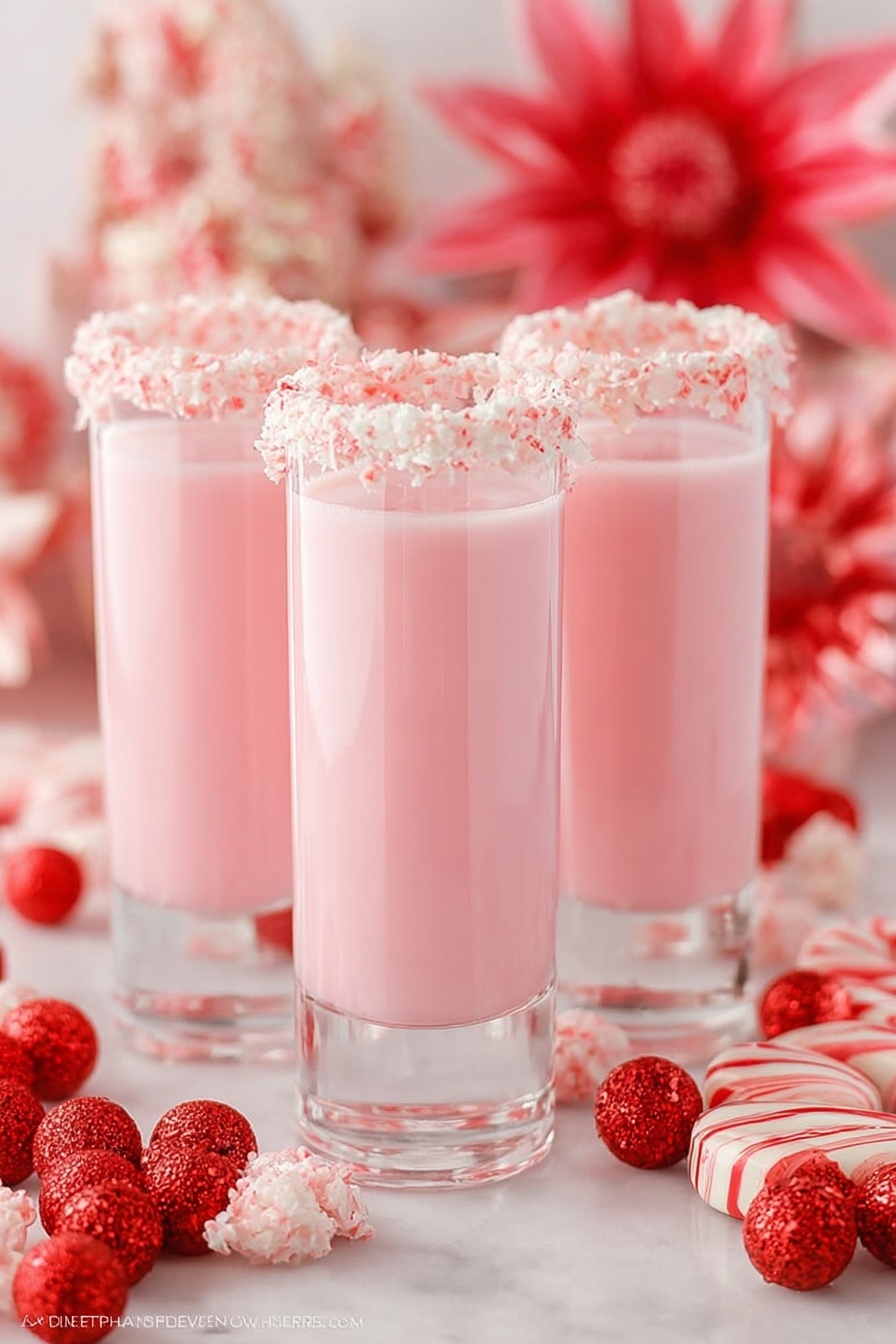 Peppermint Candy Cane Shots Recipe - Serving