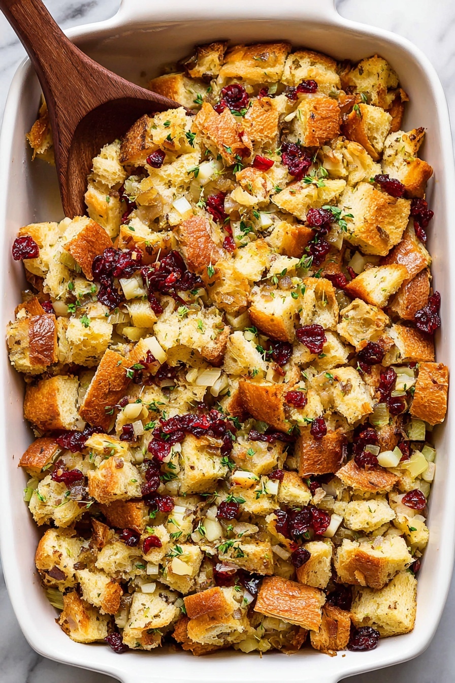 Cranberry Apple Stuffing Recipe - Serving