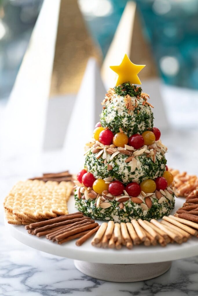 Christmas Tree Cheeseball Recipe