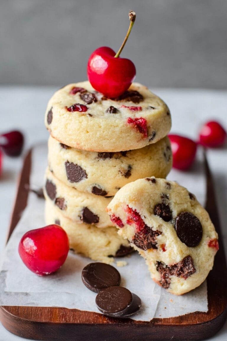 Maraschino Cherry Shortbread Cookies Recipe