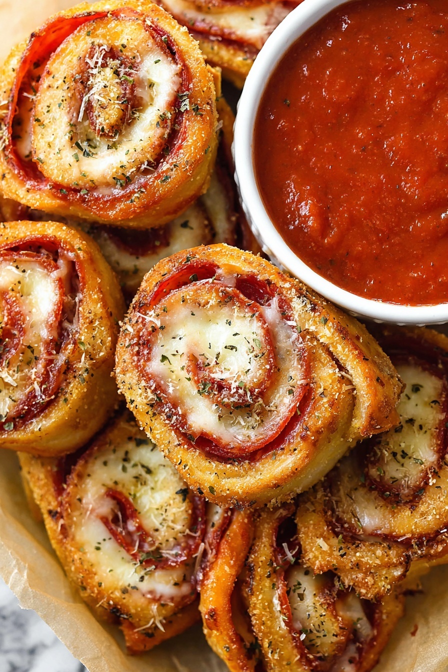Cheese and Pepperoni Roll-Ups Recipe - Serving