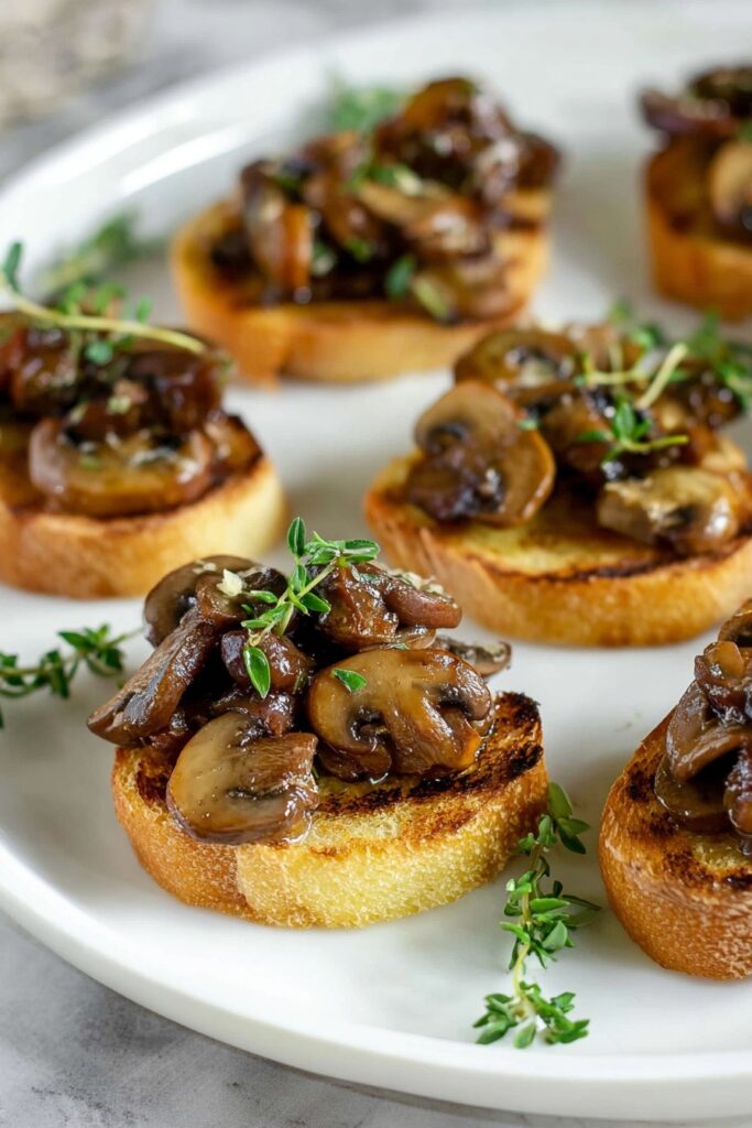 Mushroom Thyme Crostini Recipe