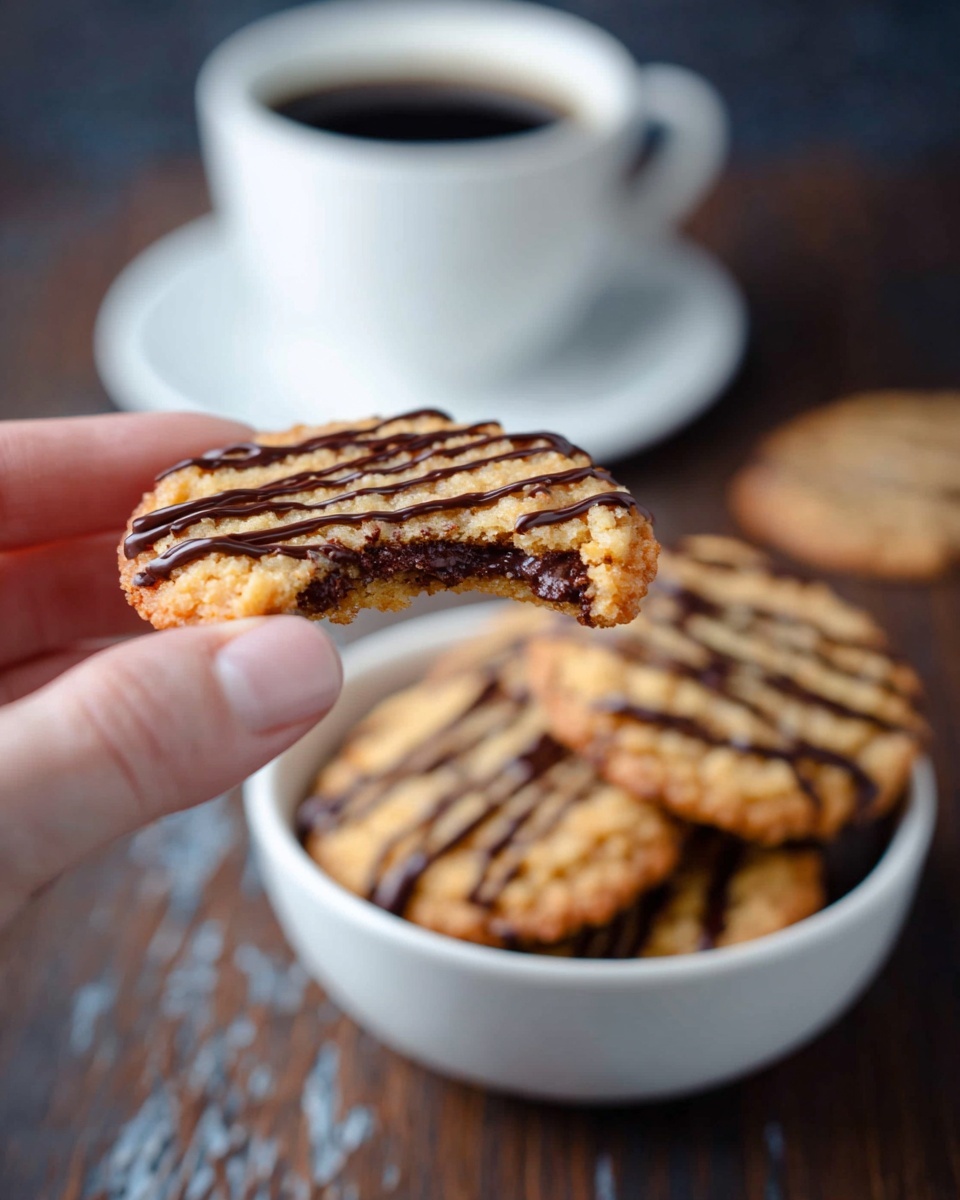 The image shows a dark silver metal plate filled with golden-brown cookies arranged in two layers, with the front cookies prominent and the others layered behind. Each cookie has a top layer of white icing covered with small crushed peppermint candies, which are white with red stripes, giving a textured, chunky look. The plate is on a white marbled surface scattered lightly with powdered sugar or crushed peppermint pieces. In the background, there are green pine branches and a pine cone, adding a festive touch. A red and white striped candy cane lies partially visible at the bottom right. Photo taken with an iphone --ar 4:5 --v 7