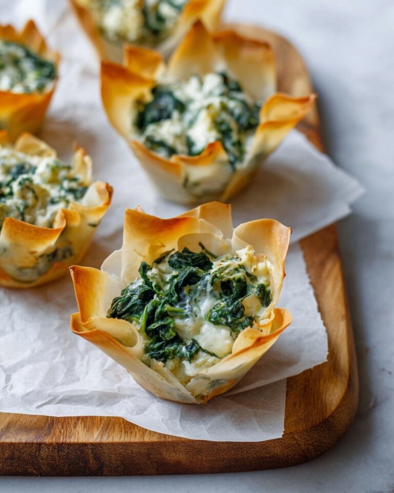 Cheesy Spinach Artichoke Wonton Cups Recipe