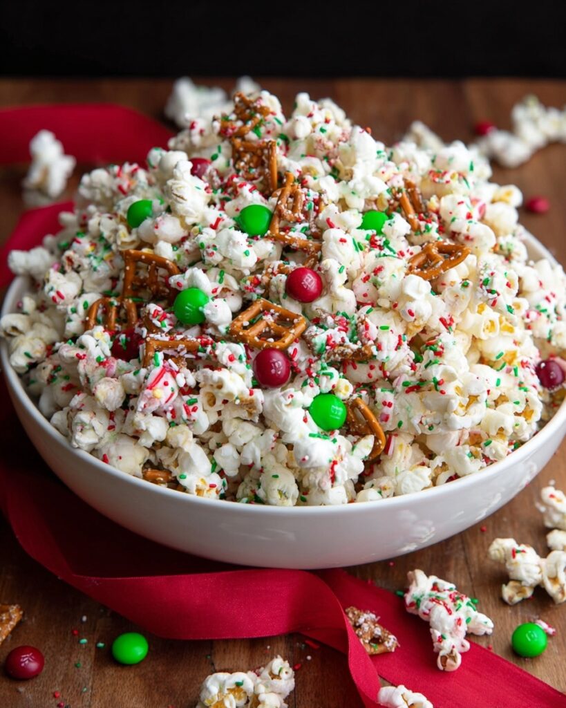 Festive Christmas Crunch Popcorn Recipe