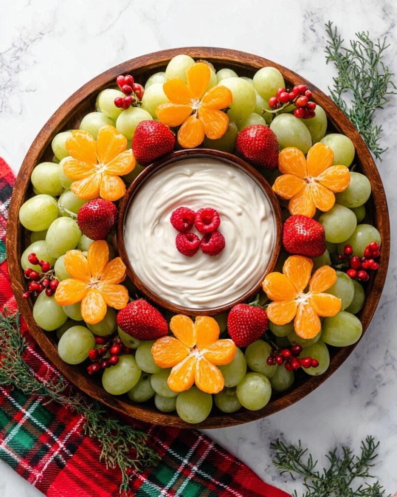 Festive Fruit Wreath Platter Recipe