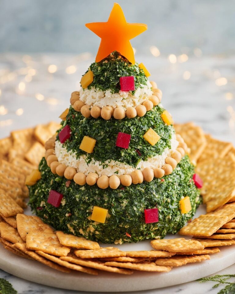 Christmas Tree Cheese Ball Recipe
