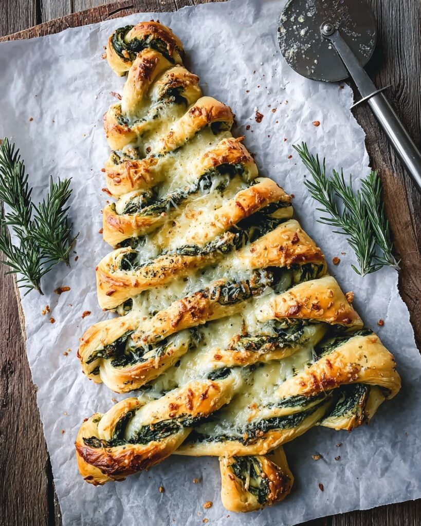 Christmas Spinach Cheese Tree Appetizer Recipe