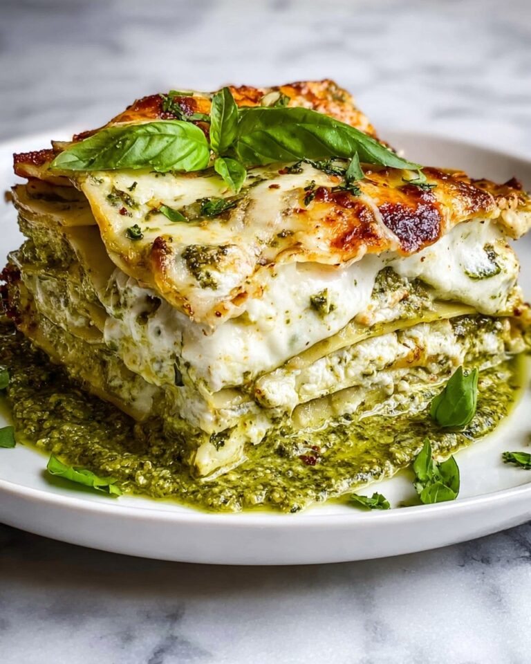 Pesto Lasagna with Ricotta and Cheese Recipe