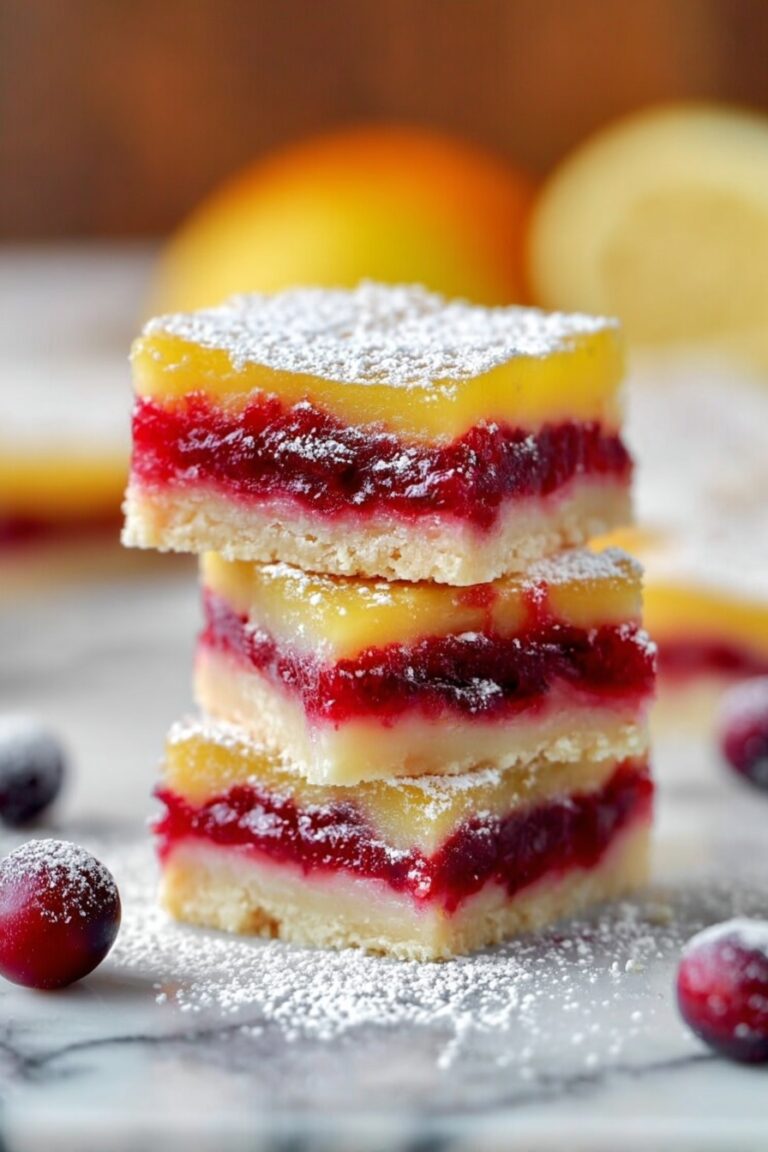Cranberry Lemon Bars Recipe