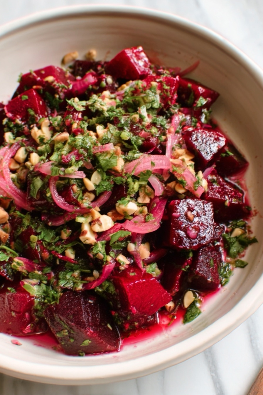 Pickled Beet Salad with Fresh Herbs Recipe - Serving