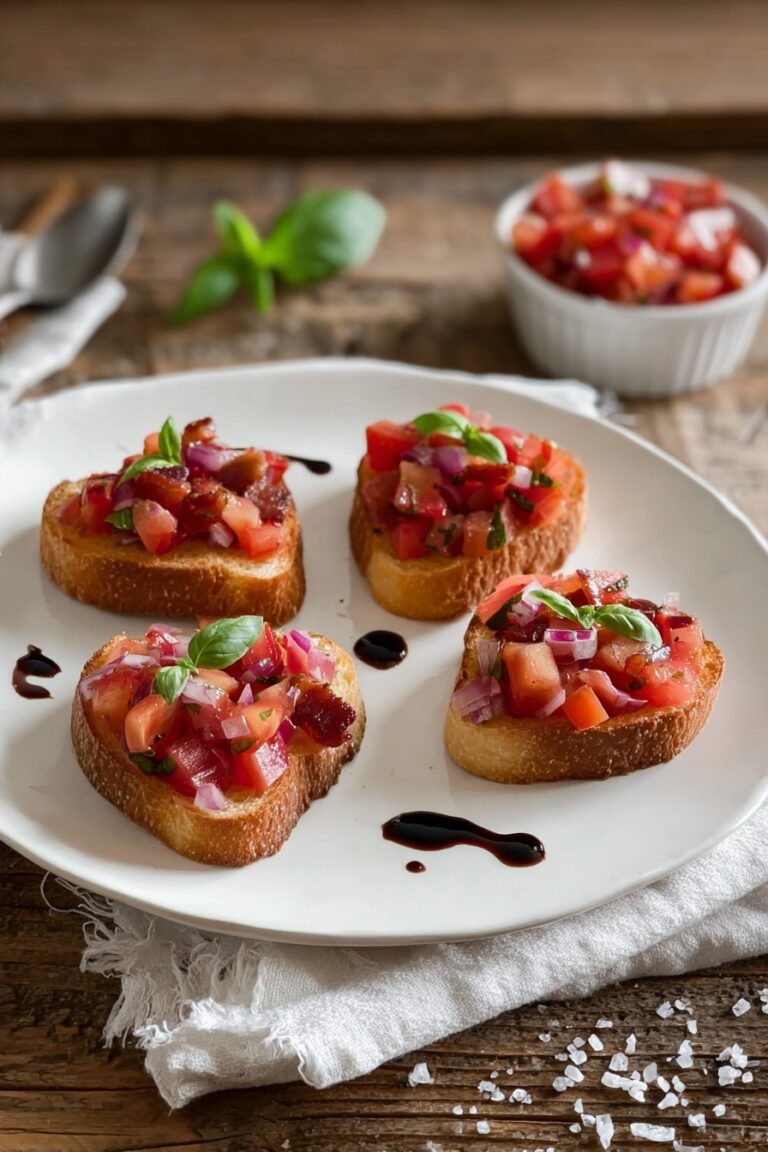 Tomato Bacon Bruschetta Recipe