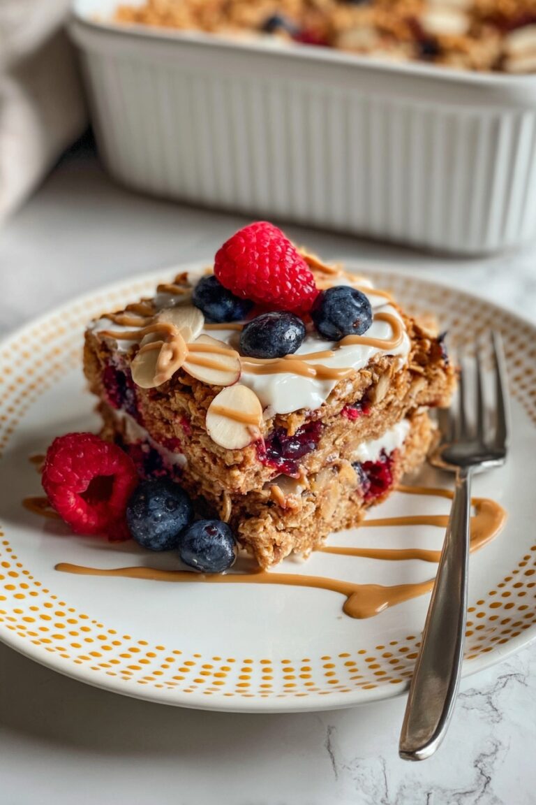 Peanut Butter and Jelly Baked Oatmeal Recipe