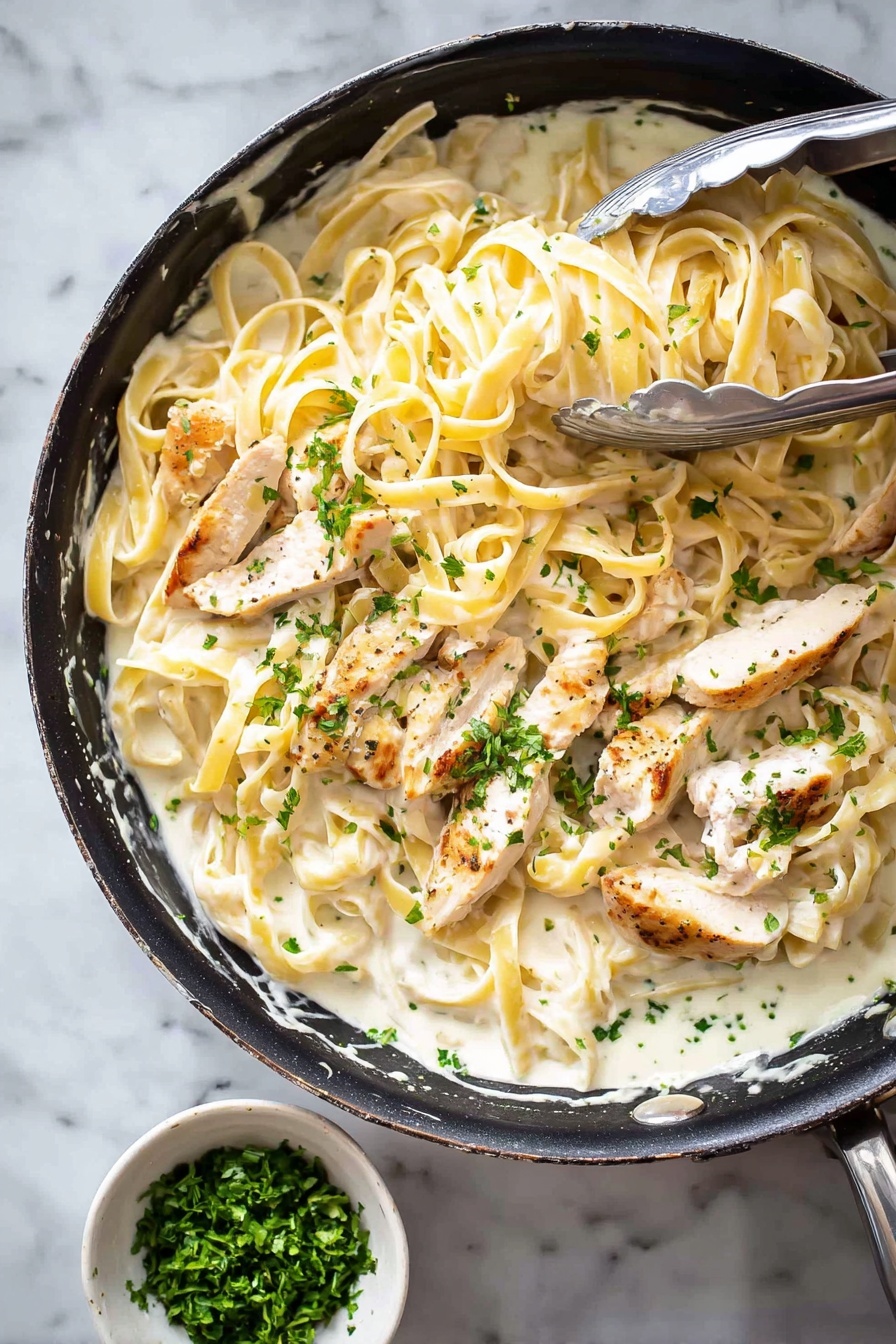 One Pot Chicken Alfredo Pasta Recipe - Serving