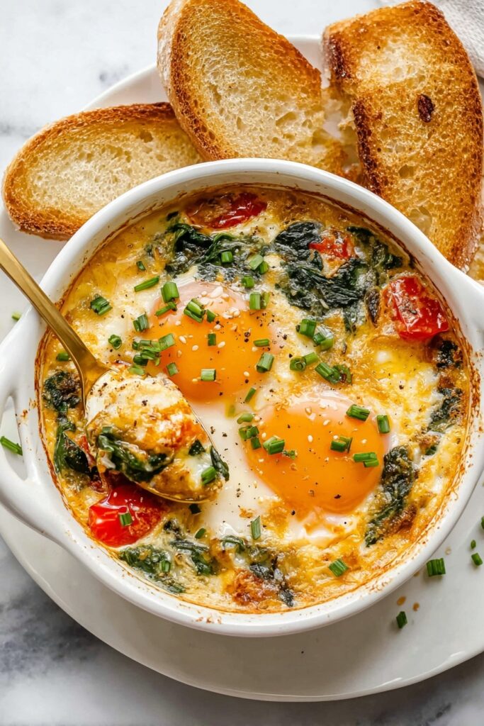 Baked Feta Egg Skillet Recipe