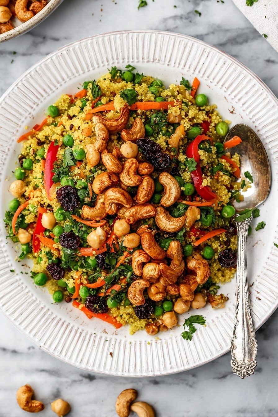 Vibrant Curry Chickpea Quinoa Salad Recipe - Serving