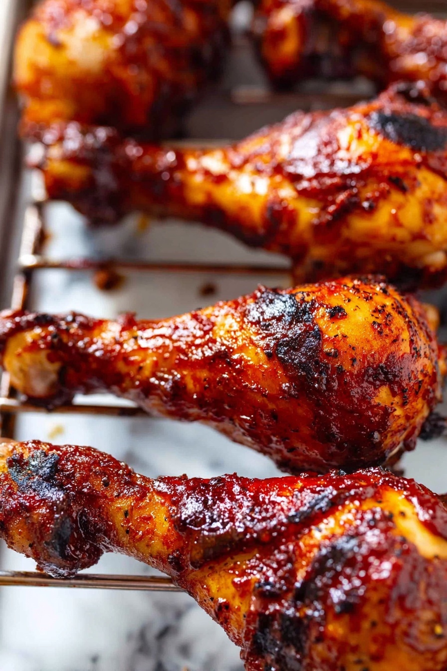 Oven Baked BBQ Chicken Drumsticks Recipe - Serving