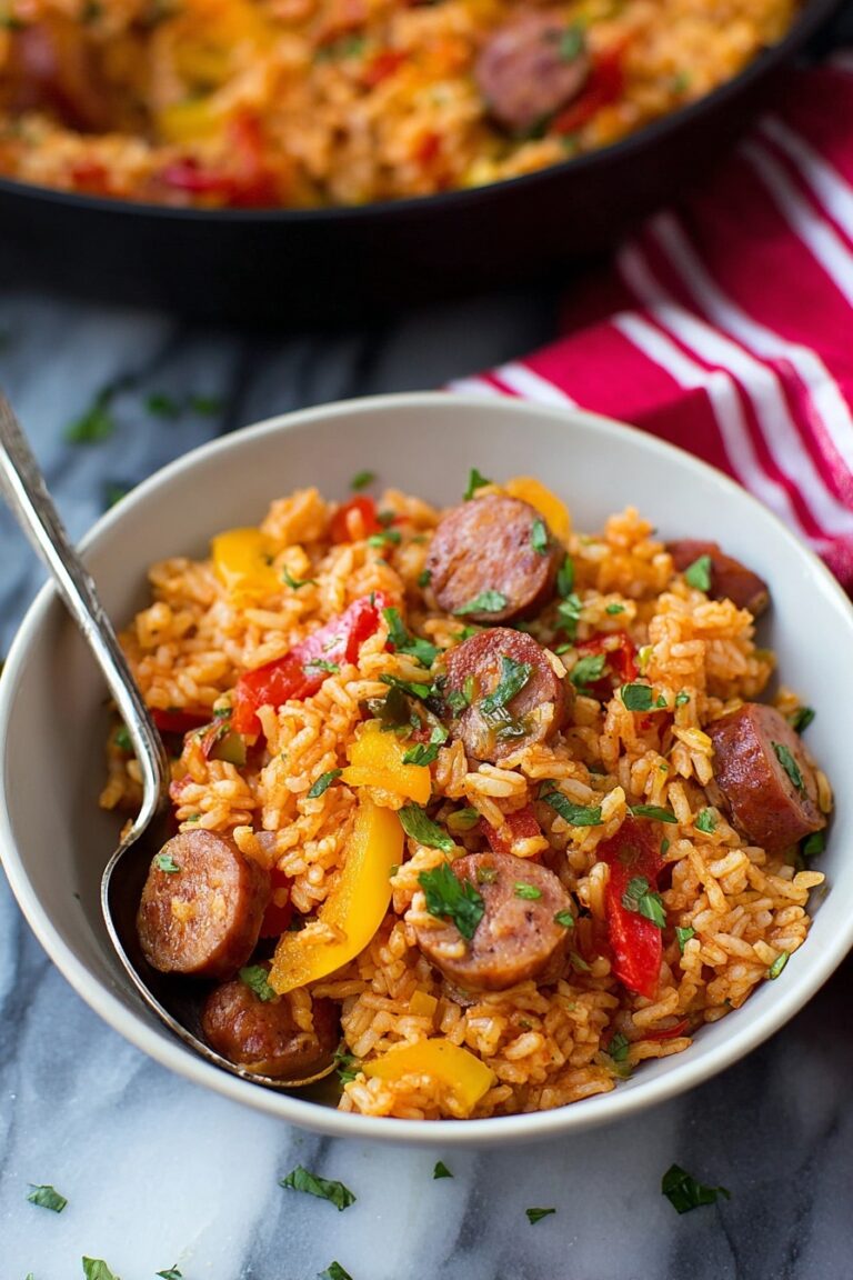 Creamy Sausage and Rice Skillet Recipe