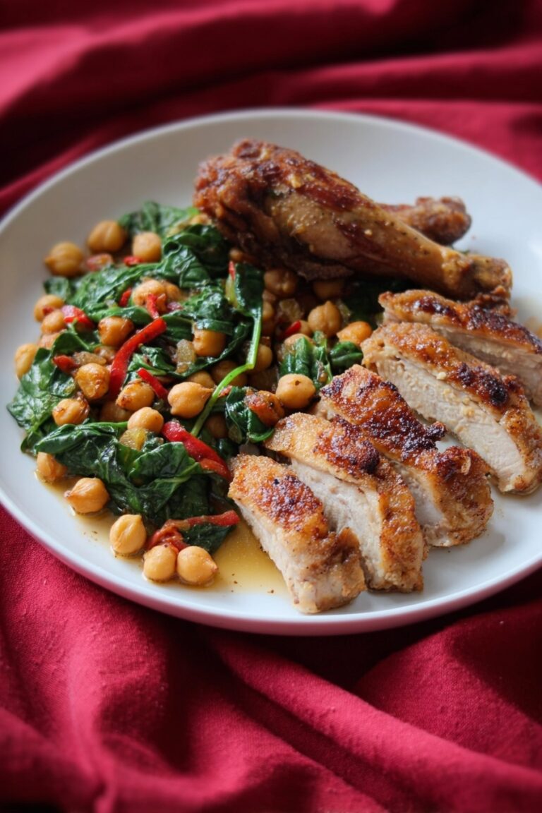 Spicy Chickpeas with Spinach and Tomatoes Recipe