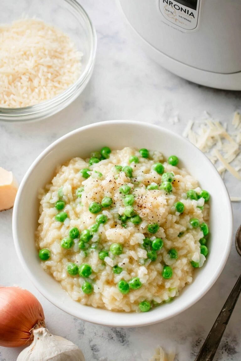 Rice Cooker Lemon Pea Risotto Recipe