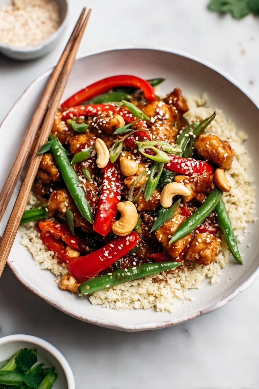 Healthy Orange Chicken Stir Fry Recipe - Serving