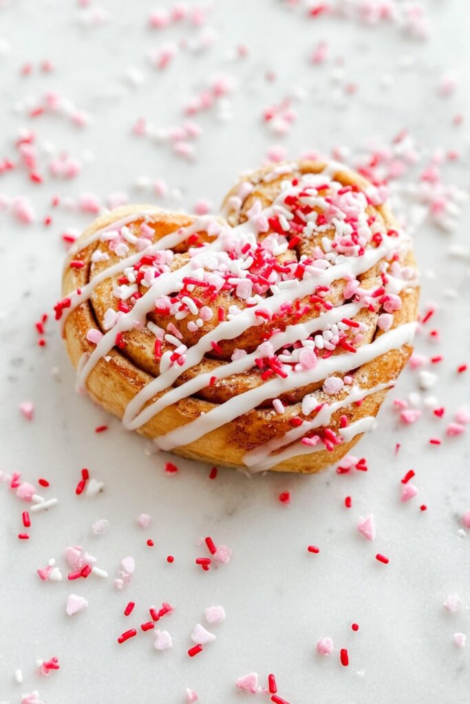 Heart-Shaped Cinnamon Rolls Recipe