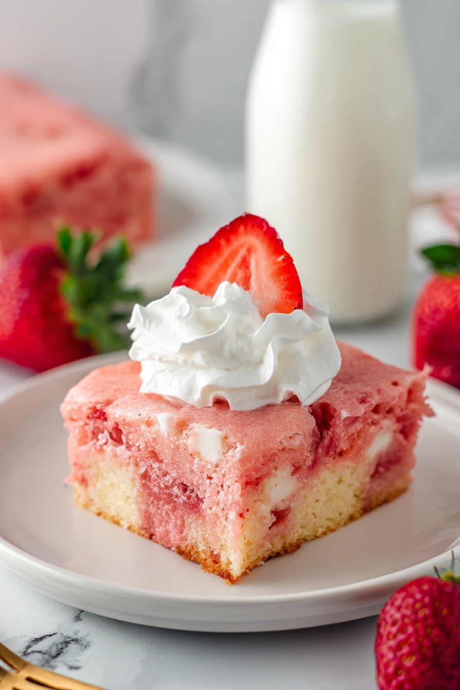 Strawberry Cheesecake Earthquake Cake Recipe