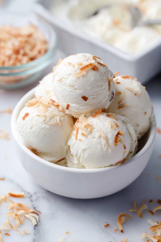Homemade Coconut Ice Cream Recipe