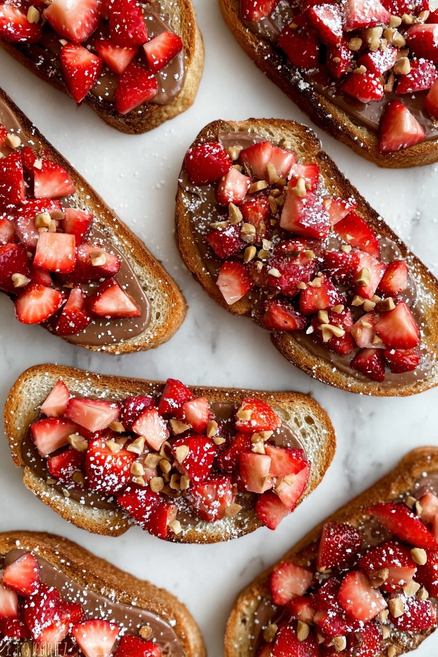 Strawberry Nutella Bruschetta Recipe - Serving