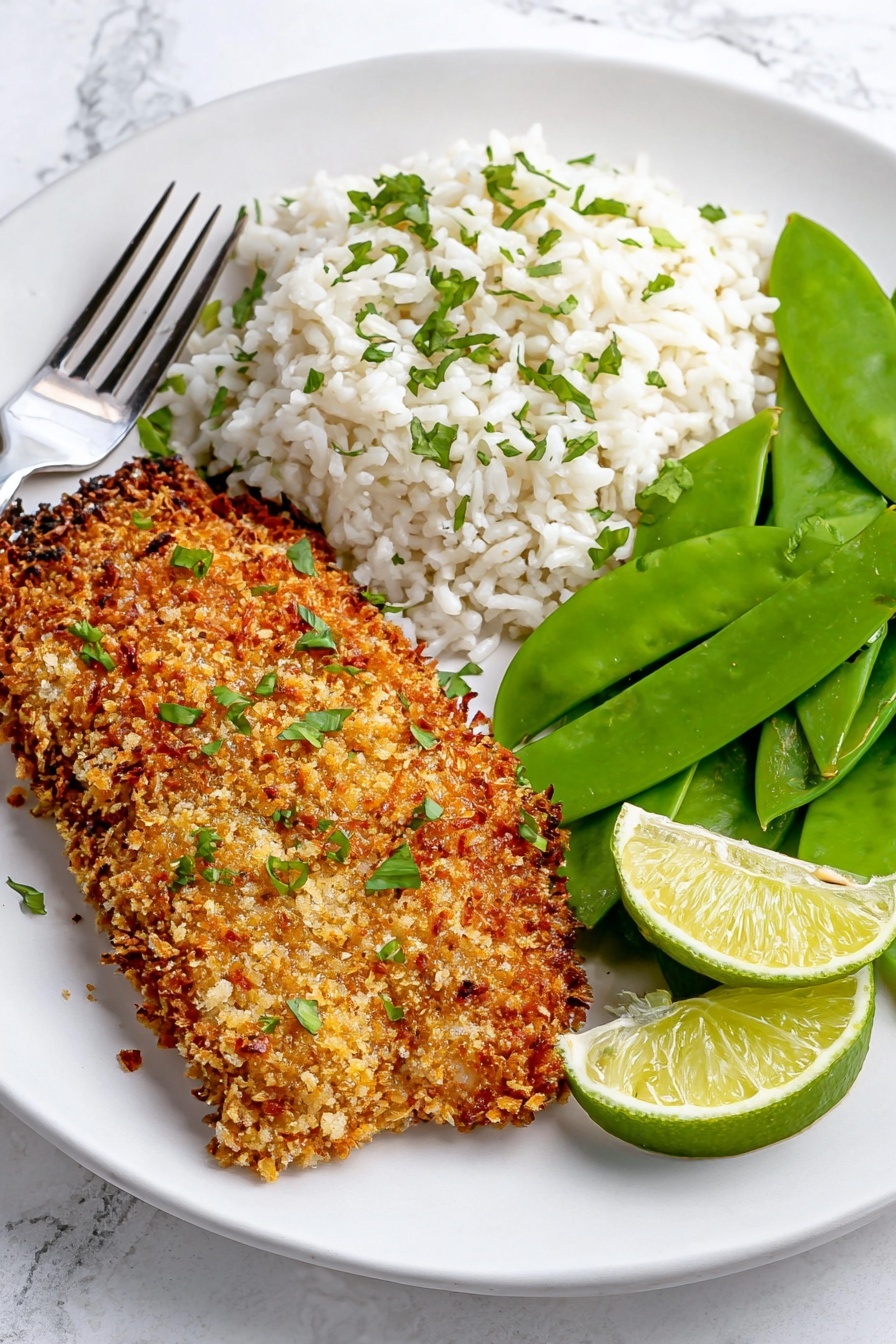 Parmesan Crusted Tilapia Recipe - Serving