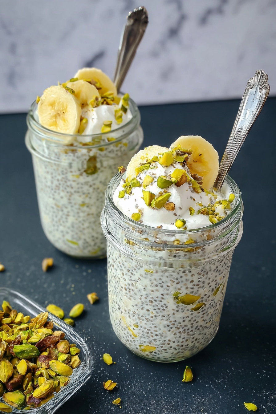 Creamy Pistachio Protein Overnight Oats Recipe - Serving