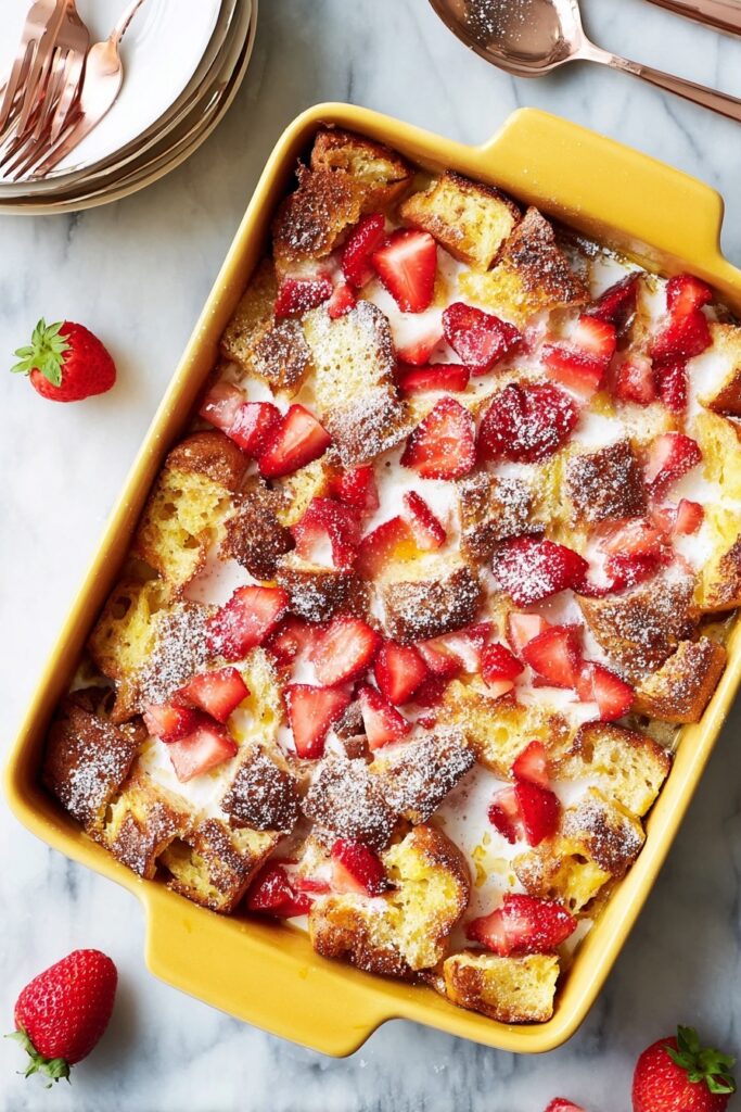 Baked Strawberries and Cream French Toast Recipe