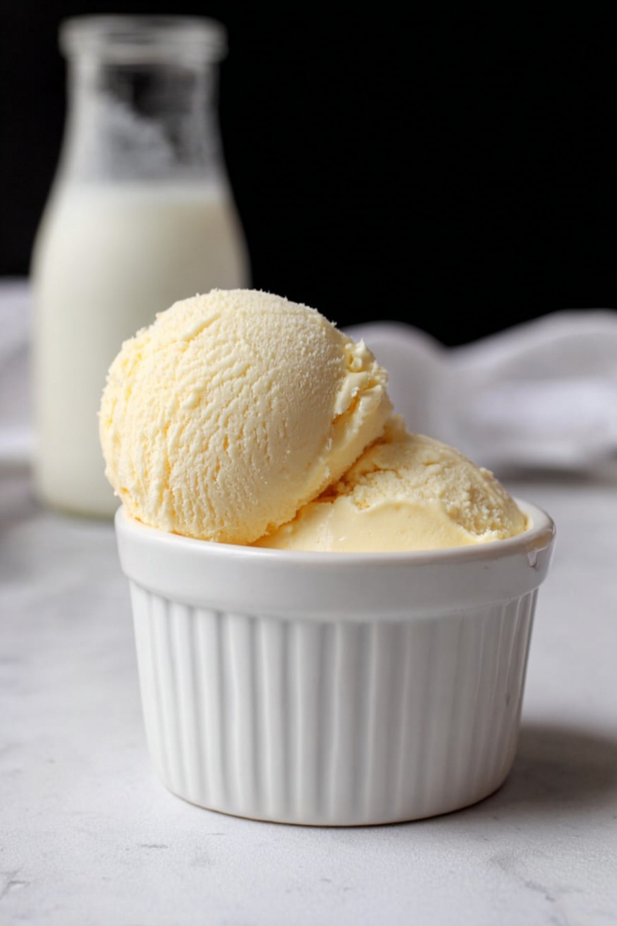 Homemade Sweet Cream Ice Cream Recipe - Serving