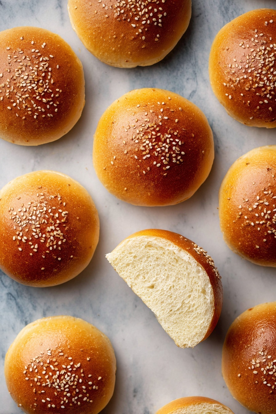Homemade Hamburger Buns Recipe - Serving