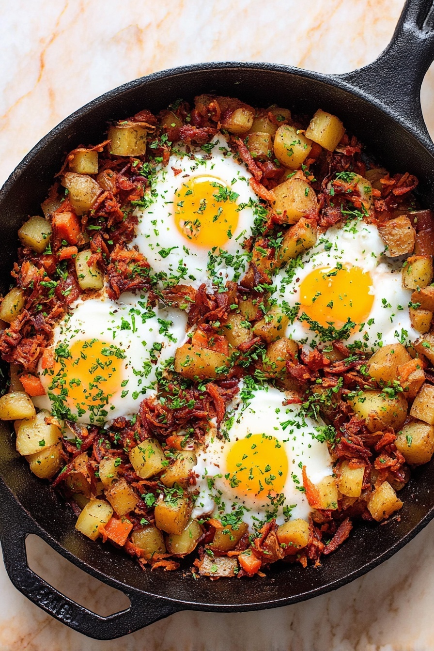Corned Beef Hash with Fried Eggs Recipe