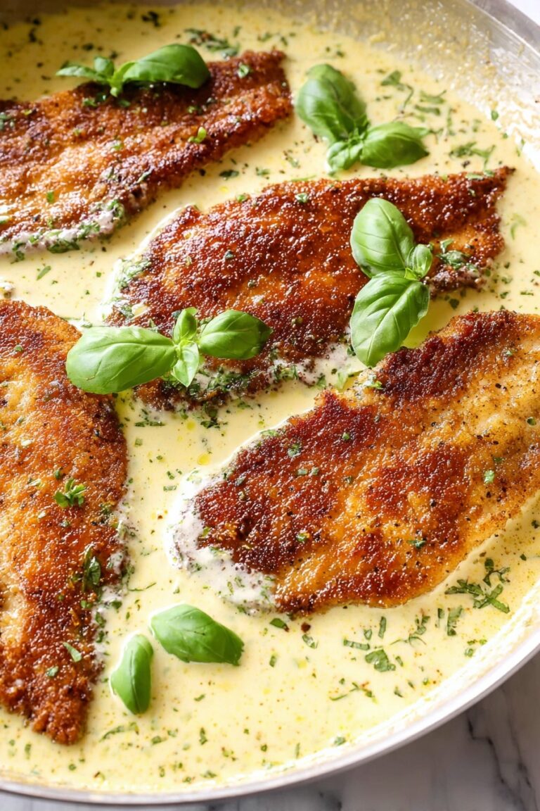 Tilapia with Pesto Cream Sauce Recipe