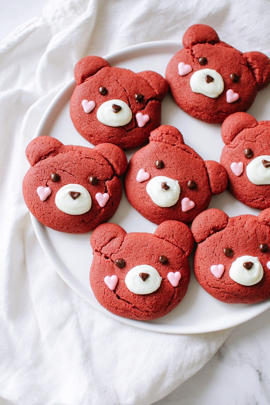 Red Velvet Bear Cookies Recipe - Serving
