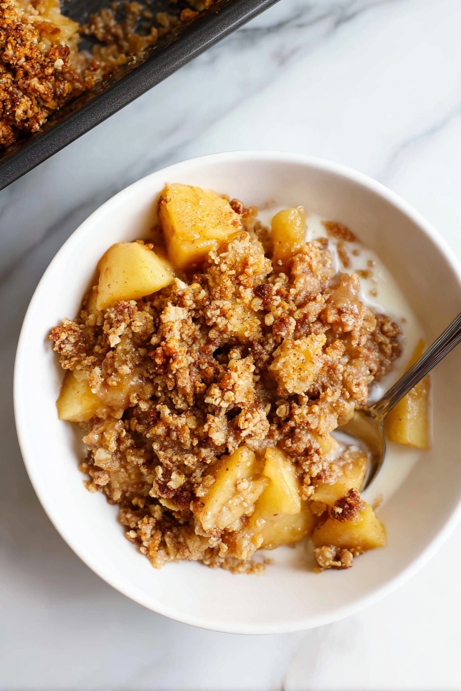 Healthy Apple Crumble Breakfast Recipe - Serving