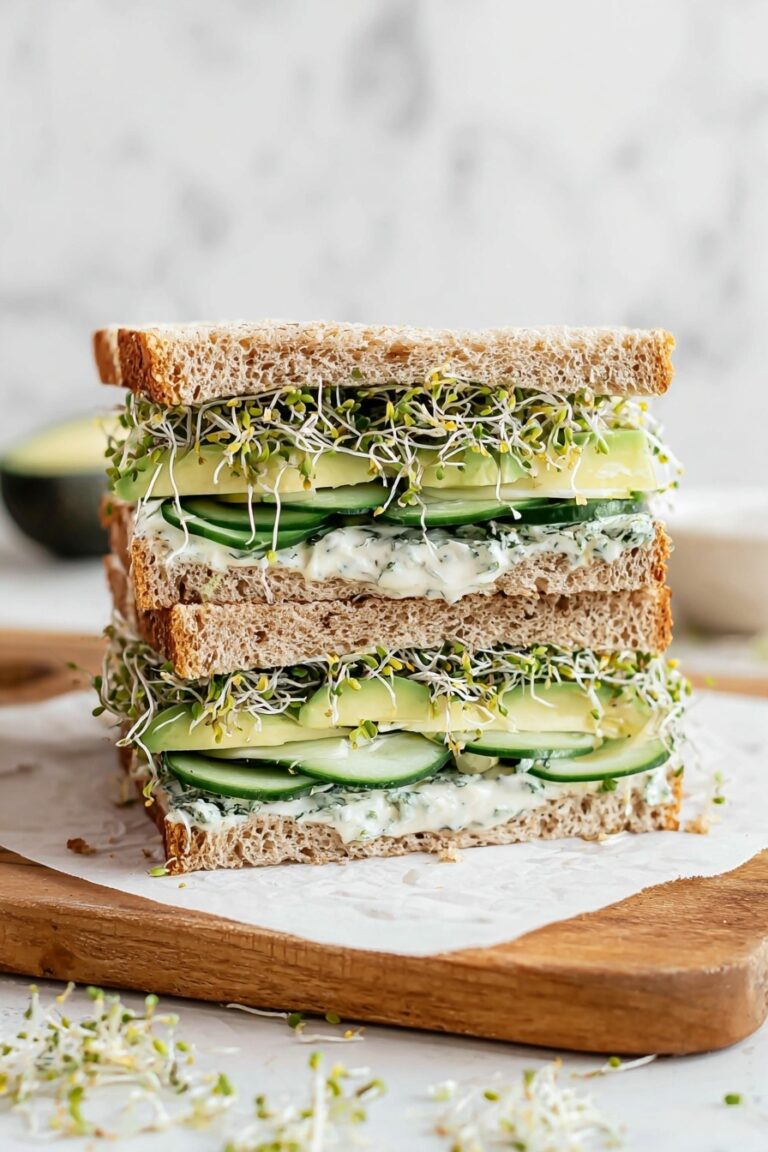 Green Goddess Sandwich with Fresh Veggies Recipe